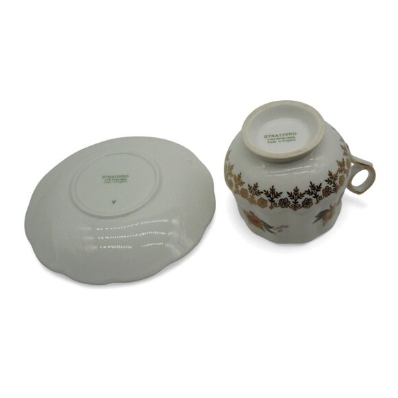 STRATFORD Bone China TEA Cup Yellow Rose Floral Design Vintage - Picture 10 of 11